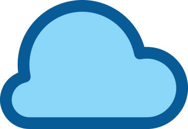 PNG biçiminde bulut simgesi şeffaf arkaplan biçiminde basit, web mobil uygulamaları için uygun minimal düz tasarım kullanıcı arayüzü hava durumu öngörüsü veri depolama ve dijital teknoloji projeleri