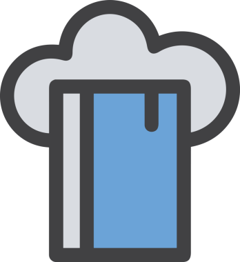 PNG biçiminde bulut simgesi şeffaf arkaplan biçiminde basit, web mobil uygulamaları için uygun minimal düz tasarım kullanıcı arayüzü hava durumu öngörüsü veri depolama ve dijital teknoloji projeleri