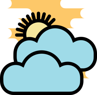 PNG biçiminde bulut simgesi şeffaf arkaplan biçiminde basit, web mobil uygulamaları için uygun minimal düz tasarım kullanıcı arayüzü hava durumu öngörüsü veri depolama ve dijital teknoloji projeleri