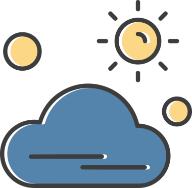 PNG biçiminde bulut simgesi şeffaf arkaplan biçiminde basit, web mobil uygulamaları için uygun minimal düz tasarım kullanıcı arayüzü hava durumu öngörüsü veri depolama ve dijital teknoloji projeleri