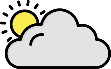 PNG biçiminde bulut simgesi şeffaf arkaplan biçiminde basit, web mobil uygulamaları için uygun minimal düz tasarım kullanıcı arayüzü hava durumu öngörüsü veri depolama ve dijital teknoloji projeleri