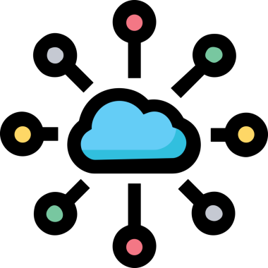 PNG biçiminde bulut simgesi şeffaf arkaplan biçiminde basit, web mobil uygulamaları için uygun minimal düz tasarım kullanıcı arayüzü hava durumu öngörüsü veri depolama ve dijital teknoloji projeleri