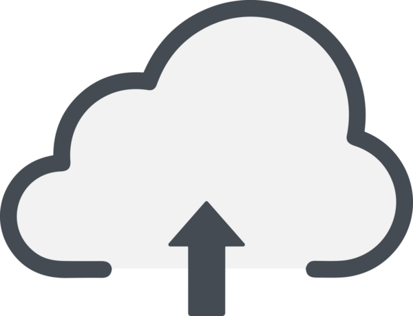 PNG biçiminde bulut simgesi şeffaf arkaplan biçiminde basit, web mobil uygulamaları için uygun minimal düz tasarım kullanıcı arayüzü hava durumu öngörüsü veri depolama ve dijital teknoloji projeleri