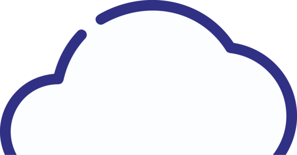 PNG biçiminde bulut simgesi şeffaf arkaplan biçiminde basit, web mobil uygulamaları için uygun minimal düz tasarım kullanıcı arayüzü hava durumu öngörüsü veri depolama ve dijital teknoloji projeleri