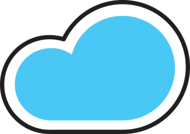 PNG biçiminde bulut simgesi şeffaf arkaplan biçiminde basit, web mobil uygulamaları için uygun minimal düz tasarım kullanıcı arayüzü hava durumu öngörüsü veri depolama ve dijital teknoloji projeleri