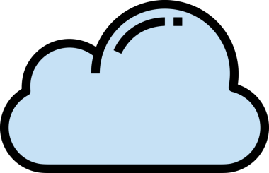 PNG biçiminde bulut simgesi şeffaf arkaplan biçiminde basit, web mobil uygulamaları için uygun minimal düz tasarım kullanıcı arayüzü hava durumu öngörüsü veri depolama ve dijital teknoloji projeleri