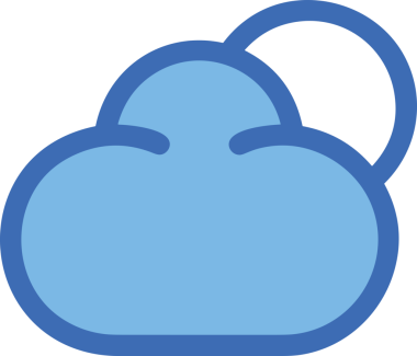 PNG biçiminde bulut simgesi şeffaf arkaplan biçiminde basit, web mobil uygulamaları için uygun minimal düz tasarım kullanıcı arayüzü hava durumu öngörüsü veri depolama ve dijital teknoloji projeleri