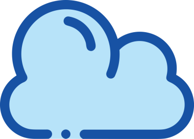 PNG biçiminde bulut simgesi şeffaf arkaplan biçiminde basit, web mobil uygulamaları için uygun minimal düz tasarım kullanıcı arayüzü hava durumu öngörüsü veri depolama ve dijital teknoloji projeleri