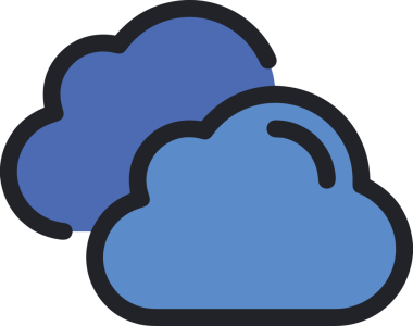 PNG biçiminde bulut simgesi şeffaf arkaplan biçiminde basit, web mobil uygulamaları için uygun minimal düz tasarım kullanıcı arayüzü hava durumu öngörüsü veri depolama ve dijital teknoloji projeleri