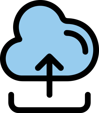 PNG biçiminde bulut simgesi şeffaf arkaplan biçiminde basit, web mobil uygulamaları için uygun minimal düz tasarım kullanıcı arayüzü hava durumu öngörüsü veri depolama ve dijital teknoloji projeleri