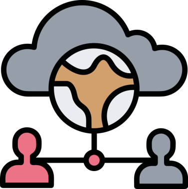 PNG biçiminde bulut simgesi şeffaf arkaplan biçiminde basit, web mobil uygulamaları için uygun minimal düz tasarım kullanıcı arayüzü hava durumu öngörüsü veri depolama ve dijital teknoloji projeleri