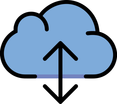 PNG biçiminde bulut simgesi şeffaf arkaplan biçiminde basit, web mobil uygulamaları için uygun minimal düz tasarım kullanıcı arayüzü hava durumu öngörüsü veri depolama ve dijital teknoloji projeleri