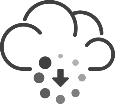 PNG biçiminde bulut simgesi şeffaf arkaplan biçiminde basit, web mobil uygulamaları için uygun minimal düz tasarım kullanıcı arayüzü hava durumu öngörüsü veri depolama ve dijital teknoloji projeleri