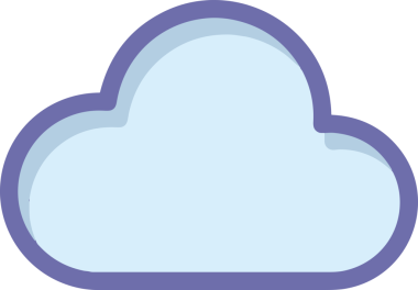 PNG biçiminde bulut simgesi şeffaf arkaplan biçiminde basit, web mobil uygulamaları için uygun minimal düz tasarım kullanıcı arayüzü hava durumu öngörüsü veri depolama ve dijital teknoloji projeleri