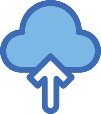 PNG biçiminde bulut simgesi şeffaf arkaplan biçiminde basit, web mobil uygulamaları için uygun minimal düz tasarım kullanıcı arayüzü hava durumu öngörüsü veri depolama ve dijital teknoloji projeleri