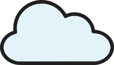 PNG biçiminde bulut simgesi şeffaf arkaplan biçiminde basit, web mobil uygulamaları için uygun minimal düz tasarım kullanıcı arayüzü hava durumu öngörüsü veri depolama ve dijital teknoloji projeleri