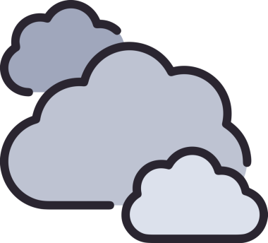 PNG biçiminde bulut simgesi şeffaf arkaplan biçiminde basit, web mobil uygulamaları için uygun minimal düz tasarım kullanıcı arayüzü hava durumu öngörüsü veri depolama ve dijital teknoloji projeleri