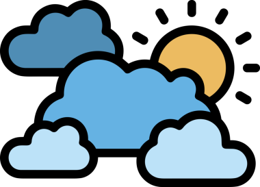 PNG biçiminde bulut simgesi şeffaf arkaplan biçiminde basit, web mobil uygulamaları için uygun minimal düz tasarım kullanıcı arayüzü hava durumu öngörüsü veri depolama ve dijital teknoloji projeleri