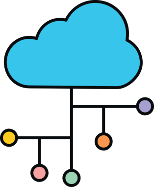 PNG biçiminde bulut simgesi şeffaf arkaplan biçiminde basit, web mobil uygulamaları için uygun minimal düz tasarım kullanıcı arayüzü hava durumu öngörüsü veri depolama ve dijital teknoloji projeleri