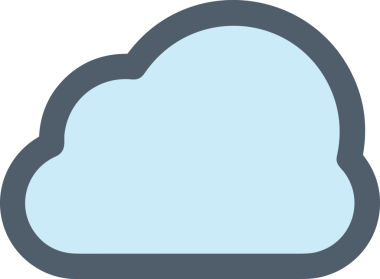 PNG biçiminde bulut simgesi şeffaf arkaplan biçiminde basit, web mobil uygulamaları için uygun minimal düz tasarım kullanıcı arayüzü hava durumu öngörüsü veri depolama ve dijital teknoloji projeleri
