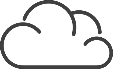 PNG biçiminde bulut simgesi şeffaf arkaplan biçiminde basit, web mobil uygulamaları için uygun minimal düz tasarım kullanıcı arayüzü hava durumu öngörüsü veri depolama ve dijital teknoloji projeleri