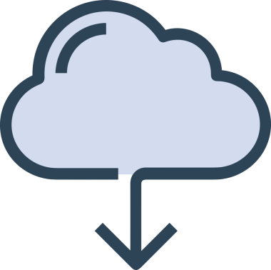 PNG biçiminde bulut simgesi şeffaf arkaplan biçiminde basit, web mobil uygulamaları için uygun minimal düz tasarım kullanıcı arayüzü hava durumu öngörüsü veri depolama ve dijital teknoloji projeleri