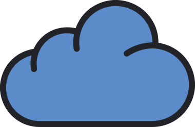 PNG biçiminde bulut simgesi şeffaf arkaplan biçiminde basit, web mobil uygulamaları için uygun minimal düz tasarım kullanıcı arayüzü hava durumu öngörüsü veri depolama ve dijital teknoloji projeleri