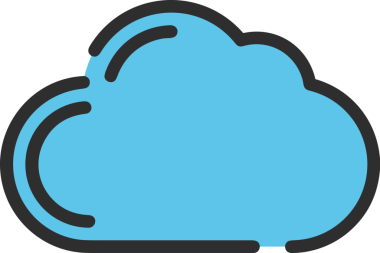 PNG biçiminde bulut simgesi şeffaf arkaplan biçiminde basit, web mobil uygulamaları için uygun minimal düz tasarım kullanıcı arayüzü hava durumu öngörüsü veri depolama ve dijital teknoloji projeleri