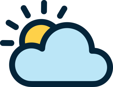 PNG biçiminde bulut simgesi şeffaf arkaplan biçiminde basit, web mobil uygulamaları için uygun minimal düz tasarım kullanıcı arayüzü hava durumu öngörüsü veri depolama ve dijital teknoloji projeleri