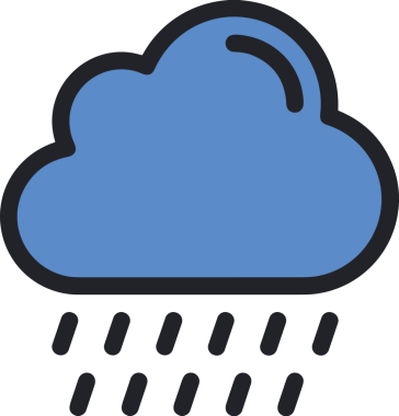 PNG biçiminde bulut simgesi şeffaf arkaplan biçiminde basit, web mobil uygulamaları için uygun minimal düz tasarım kullanıcı arayüzü hava durumu öngörüsü veri depolama ve dijital teknoloji projeleri