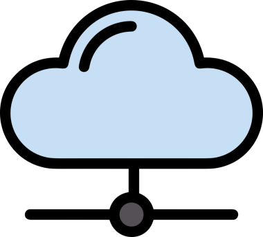 PNG biçiminde bulut simgesi şeffaf arkaplan biçiminde basit, web mobil uygulamaları için uygun minimal düz tasarım kullanıcı arayüzü hava durumu öngörüsü veri depolama ve dijital teknoloji projeleri