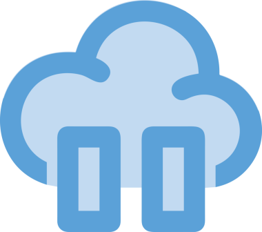 PNG biçiminde bulut simgesi şeffaf arkaplan biçiminde basit, web mobil uygulamaları için uygun minimal düz tasarım kullanıcı arayüzü hava durumu öngörüsü veri depolama ve dijital teknoloji projeleri