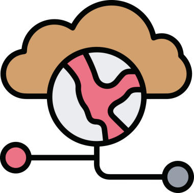 PNG biçiminde bulut simgesi şeffaf arkaplan biçiminde basit, web mobil uygulamaları için uygun minimal düz tasarım kullanıcı arayüzü hava durumu öngörüsü veri depolama ve dijital teknoloji projeleri