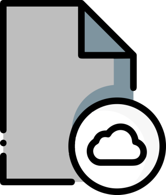 PNG biçiminde bulut simgesi şeffaf arkaplan biçiminde basit, web mobil uygulamaları için uygun minimal düz tasarım kullanıcı arayüzü hava durumu öngörüsü veri depolama ve dijital teknoloji projeleri