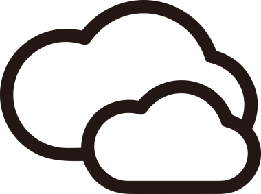 PNG biçiminde bulut simgesi şeffaf arkaplan biçiminde basit, web mobil uygulamaları için uygun minimal düz tasarım kullanıcı arayüzü hava durumu öngörüsü veri depolama ve dijital teknoloji projeleri