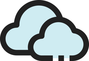 PNG biçiminde bulut simgesi şeffaf arkaplan biçiminde basit, web mobil uygulamaları için uygun minimal düz tasarım kullanıcı arayüzü hava durumu öngörüsü veri depolama ve dijital teknoloji projeleri