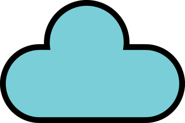 PNG biçiminde bulut simgesi şeffaf arkaplan biçiminde basit, web mobil uygulamaları için uygun minimal düz tasarım kullanıcı arayüzü hava durumu öngörüsü veri depolama ve dijital teknoloji projeleri