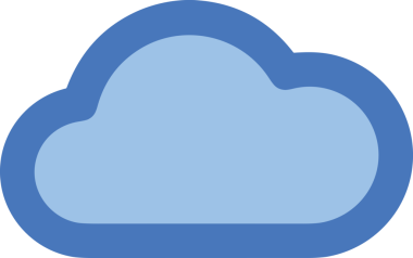 PNG biçiminde bulut simgesi şeffaf arkaplan biçiminde basit, web mobil uygulamaları için uygun minimal düz tasarım kullanıcı arayüzü hava durumu öngörüsü veri depolama ve dijital teknoloji projeleri