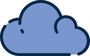 PNG biçiminde bulut simgesi şeffaf arkaplan biçiminde basit, web mobil uygulamaları için uygun minimal düz tasarım kullanıcı arayüzü hava durumu öngörüsü veri depolama ve dijital teknoloji projeleri