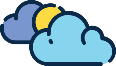 PNG biçiminde bulut simgesi şeffaf arkaplan biçiminde basit, web mobil uygulamaları için uygun minimal düz tasarım kullanıcı arayüzü hava durumu öngörüsü veri depolama ve dijital teknoloji projeleri