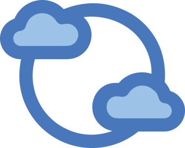PNG biçiminde bulut simgesi şeffaf arkaplan biçiminde basit, web mobil uygulamaları için uygun minimal düz tasarım kullanıcı arayüzü hava durumu öngörüsü veri depolama ve dijital teknoloji projeleri