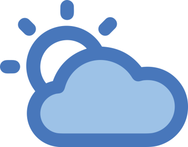 PNG biçiminde bulut simgesi şeffaf arkaplan biçiminde basit, web mobil uygulamaları için uygun minimal düz tasarım kullanıcı arayüzü hava durumu öngörüsü veri depolama ve dijital teknoloji projeleri