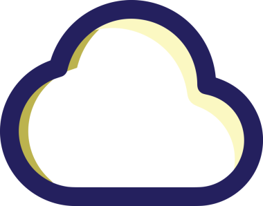 PNG biçiminde bulut simgesi şeffaf arkaplan biçiminde basit, web mobil uygulamaları için uygun minimal düz tasarım kullanıcı arayüzü hava durumu öngörüsü veri depolama ve dijital teknoloji projeleri