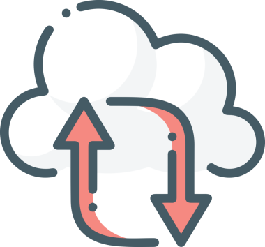 PNG biçiminde bulut simgesi şeffaf arkaplan biçiminde basit, web mobil uygulamaları için uygun minimal düz tasarım kullanıcı arayüzü hava durumu öngörüsü veri depolama ve dijital teknoloji projeleri