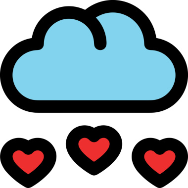 PNG biçiminde bulut simgesi şeffaf arkaplan biçiminde basit, web mobil uygulamaları için uygun minimal düz tasarım kullanıcı arayüzü hava durumu öngörüsü veri depolama ve dijital teknoloji projeleri