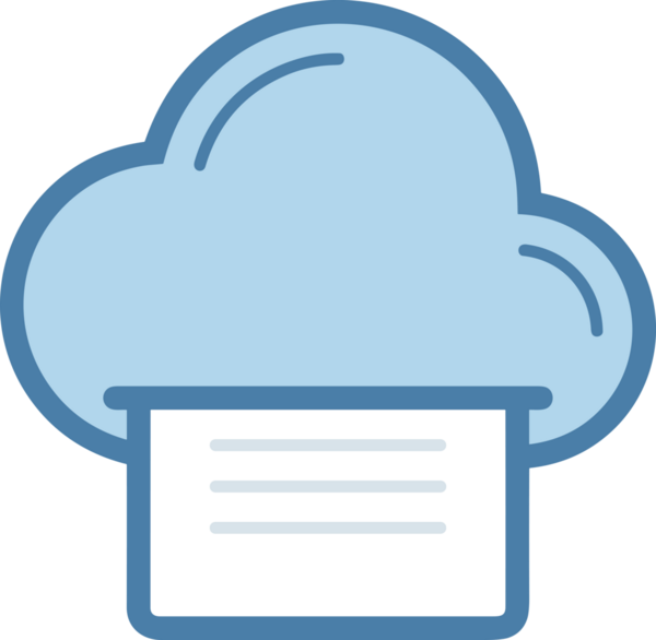 PNG biçiminde bulut simgesi şeffaf arkaplan biçiminde basit, web mobil uygulamaları için uygun minimal düz tasarım kullanıcı arayüzü hava durumu öngörüsü veri depolama ve dijital teknoloji projeleri