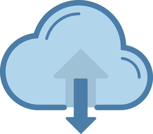 PNG biçiminde bulut simgesi şeffaf arkaplan biçiminde basit, web mobil uygulamaları için uygun minimal düz tasarım kullanıcı arayüzü hava durumu öngörüsü veri depolama ve dijital teknoloji projeleri