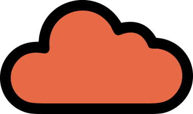 PNG biçiminde bulut simgesi şeffaf arkaplan biçiminde basit, web mobil uygulamaları için uygun minimal düz tasarım kullanıcı arayüzü hava durumu öngörüsü veri depolama ve dijital teknoloji projeleri