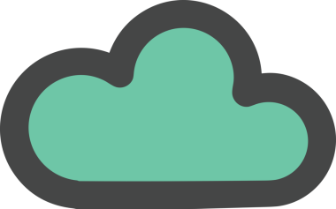 PNG biçiminde bulut simgesi şeffaf arkaplan biçiminde basit, web mobil uygulamaları için uygun minimal düz tasarım kullanıcı arayüzü hava durumu öngörüsü veri depolama ve dijital teknoloji projeleri