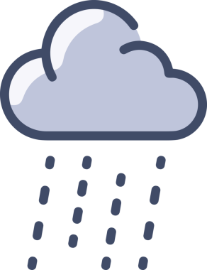 PNG biçiminde bulut simgesi şeffaf arkaplan biçiminde basit, web mobil uygulamaları için uygun minimal düz tasarım kullanıcı arayüzü hava durumu öngörüsü veri depolama ve dijital teknoloji projeleri